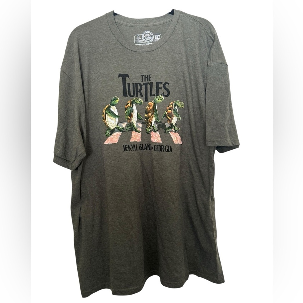 The Duck Company Adult Unisex Gray The Turtles Abby Rd Graphic T-Shirt Sz 2XL